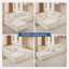 Ensemble de chaise longue à compression complète - Canapé modulaire en velours côtelé avec accoudoirs arqués, base antidérapante, comprend 3 coussins de dossier et 2 coussins décoratifs, canapé de chaise longue droite-1888337563