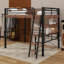 Lit mezzanine en métal avec bureau intégré-1569788038