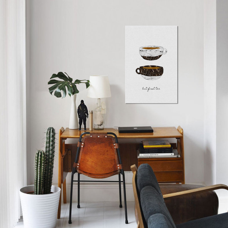 « mais first tea », impression sur toile, H 40 po x l 26 po x P 1,5 po, Pas de tapis, Toile tendue
