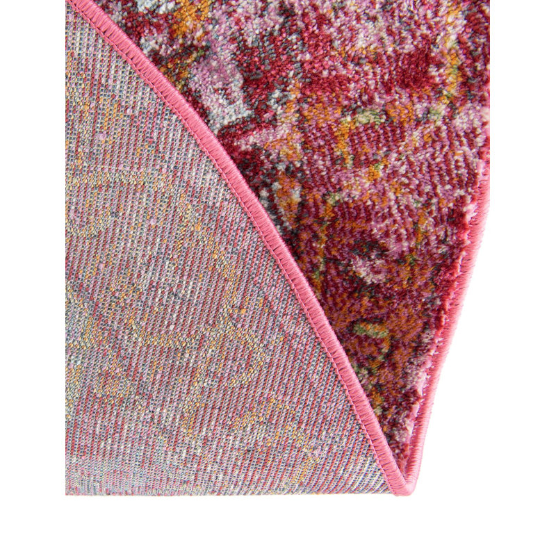 Tapis rose Folmar, Rond 8 pi, Pink