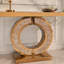 Console en miroir avec incrustation de losanges concassés, longue entrée modulable, base étroite décorative moderne (brun)
