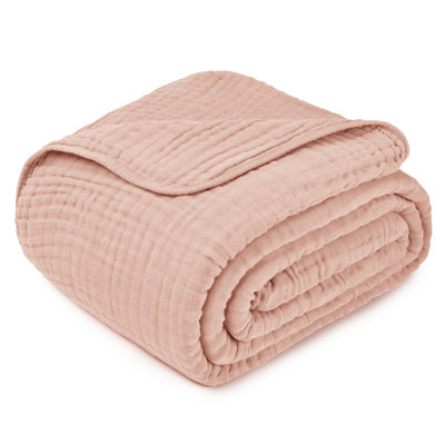 Comfy Cubs Muslin Blanket Queen, 229 x 229 cm - Soft, Lightweight, Breathable Cotton Blanket - 6-Layered Muslin Fabric