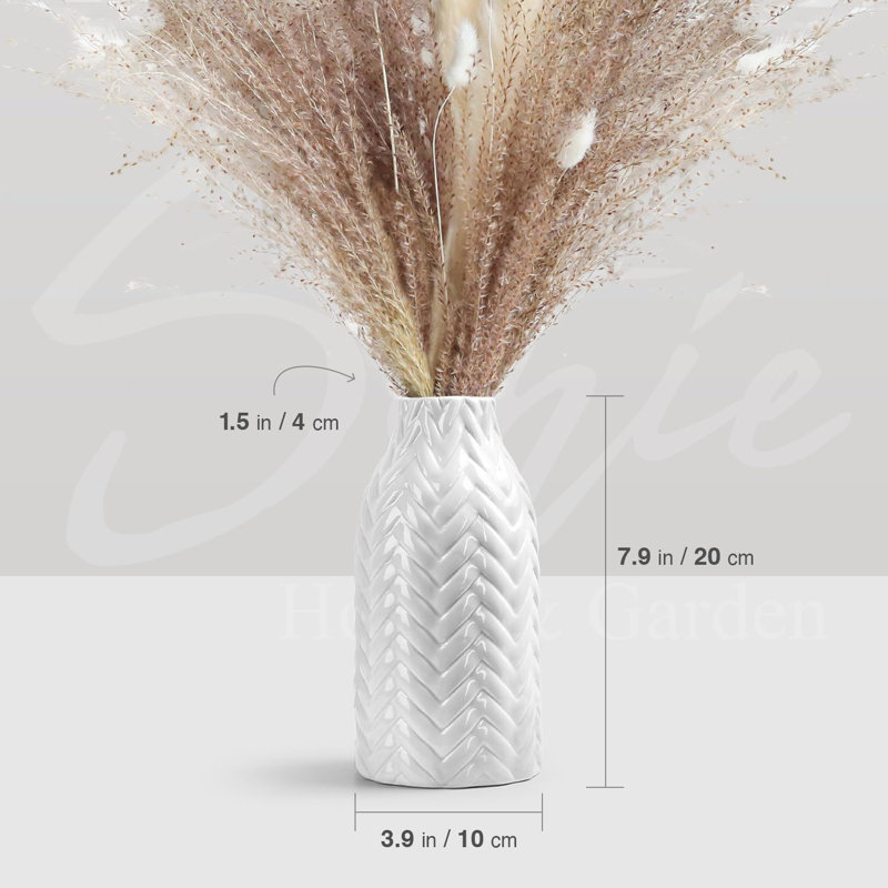 Ensemble de vases à fleurs modernes modernes en céramique blanche de 2, 8 po de hauteur Boho