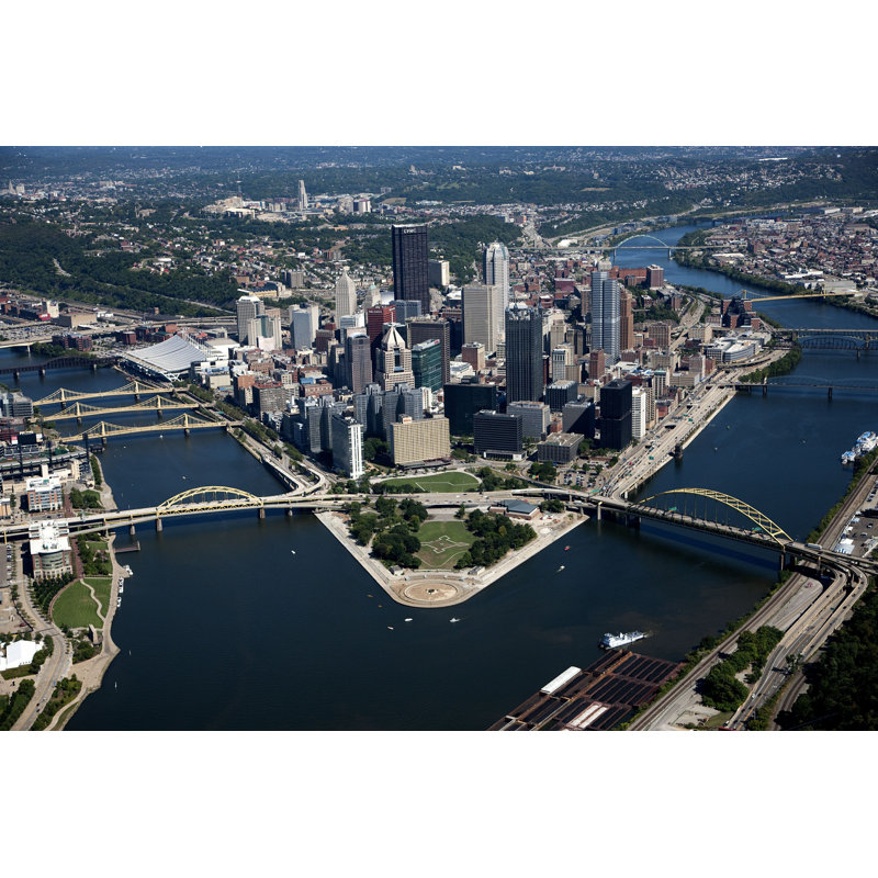 Pittsburgh Skyline - Photographie sur toile tendue, H 24 po x l 36 po