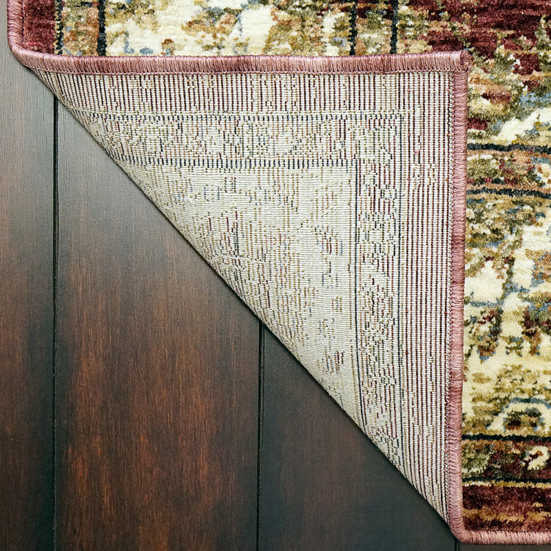 Tapis bourgogne area Ngo, Rectangle 7 pi 10 po x 10 pi 10 po