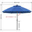 Parasol de patio en oléfine 9 pi 9 pi-681813129
