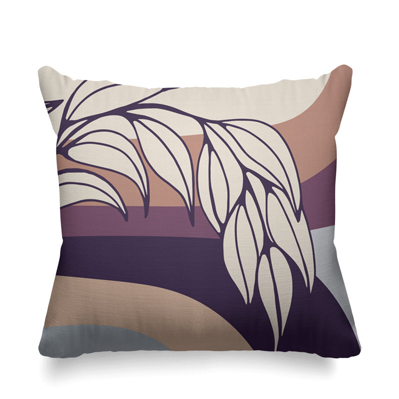 Housse et insert de coussin extérieur d'extérieur, H 15 po x l 15 po, Mauve