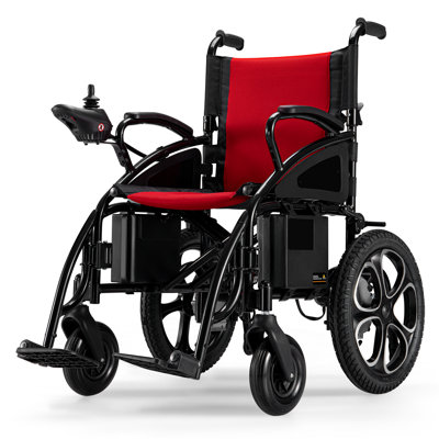 All-Terrain Foldable Electric Wheelchair, 16 Inch Wheels & Dual 500W Motors, Portable Power Chair For Adults