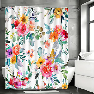 Shower Curtains with Hooks Included