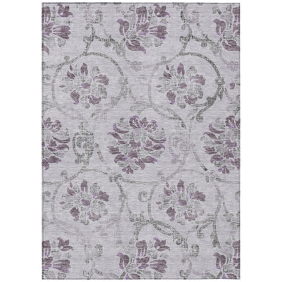 Sossio Washable Floral Indoor / Outdoor Rug