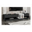Meuble télé élégant et élégant avec solution de rangement parfaite, console multimédia à deux tons pour téléviseur de 80 po ou moins, meuble télé fonctionnel avec compartiment polyvalent pour le salon, noir-6877493