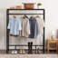 Étagère de rangement pour vêtements en métal avec tablette