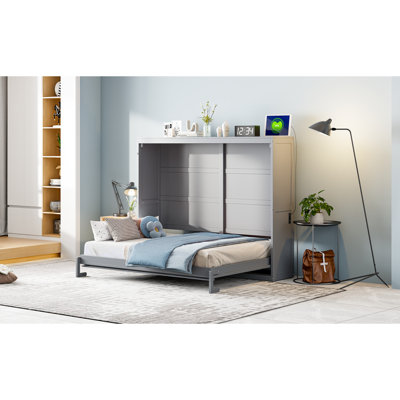 Grand mur gris pour lit d'invités - Convient aux chambres d'amis et aux lattes flexibles.