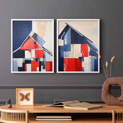 «LANDSCAPES Series CXVII» - Reproduction encadrée de qualité supérieure - prête à être accrochée - aucun clou requis - aucun clou requis