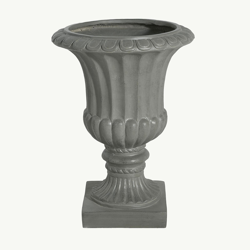 Urne de jardin pour l'extérieur, gris, Gris