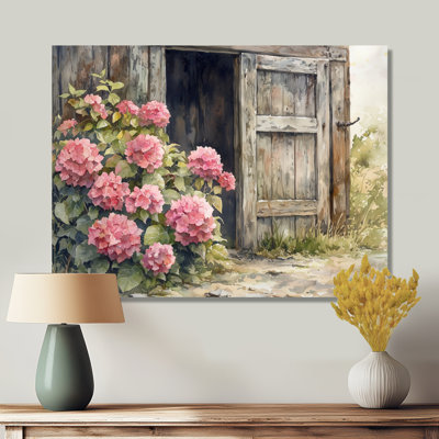 Hortensias par The Farmhouse Gate I - hydrangées, impression murale