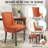 Solid Wood Fabric Upholstered Dining Chairs Kitchen Chairs-2133233306-2114706263