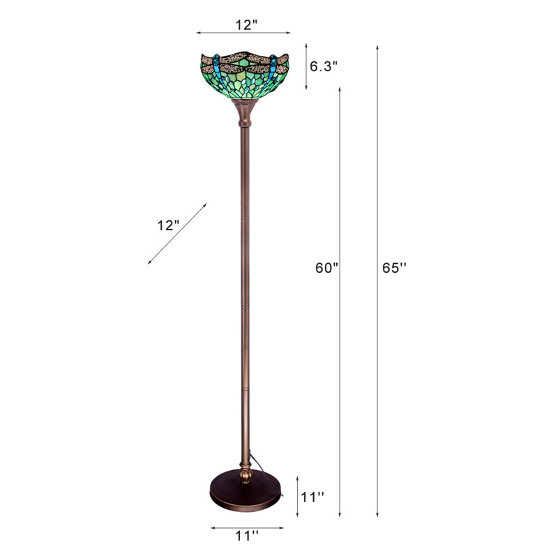Lampe torchère sur pied 65 po Tiffany