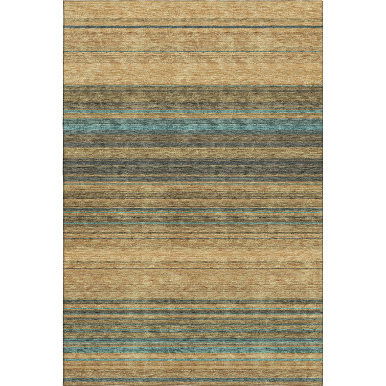 Premium Machine Washable Prisco Wheat Rug