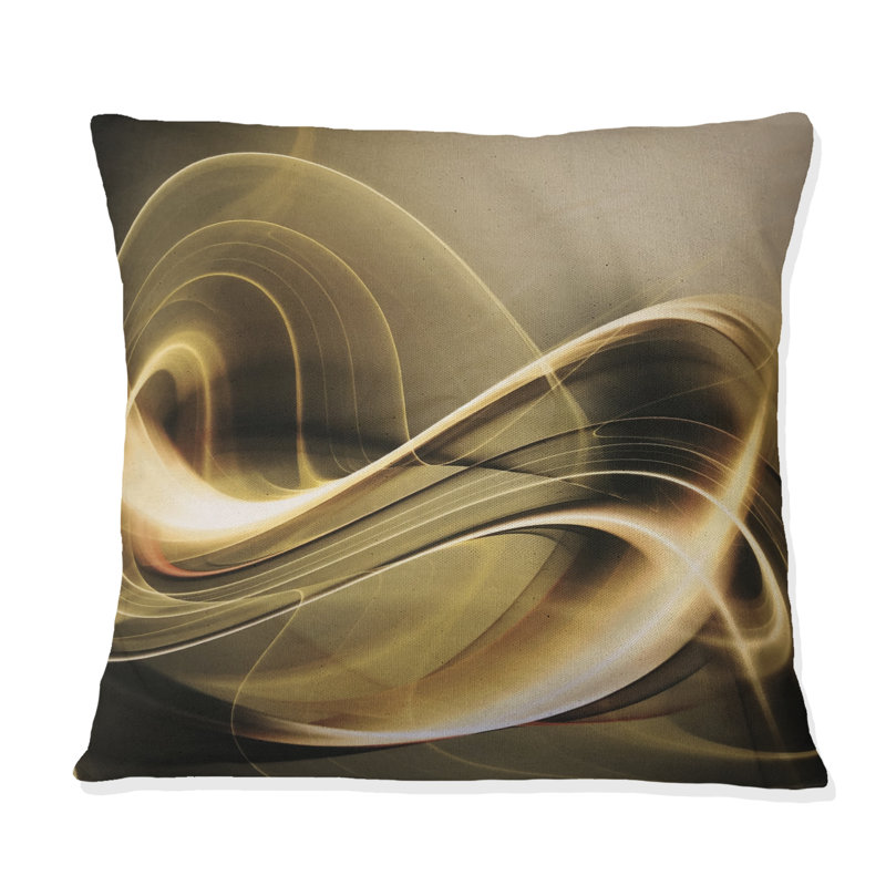 Élégant canapé moderne - coussin abstrait imprimé, 18 po x 18 po, Carré