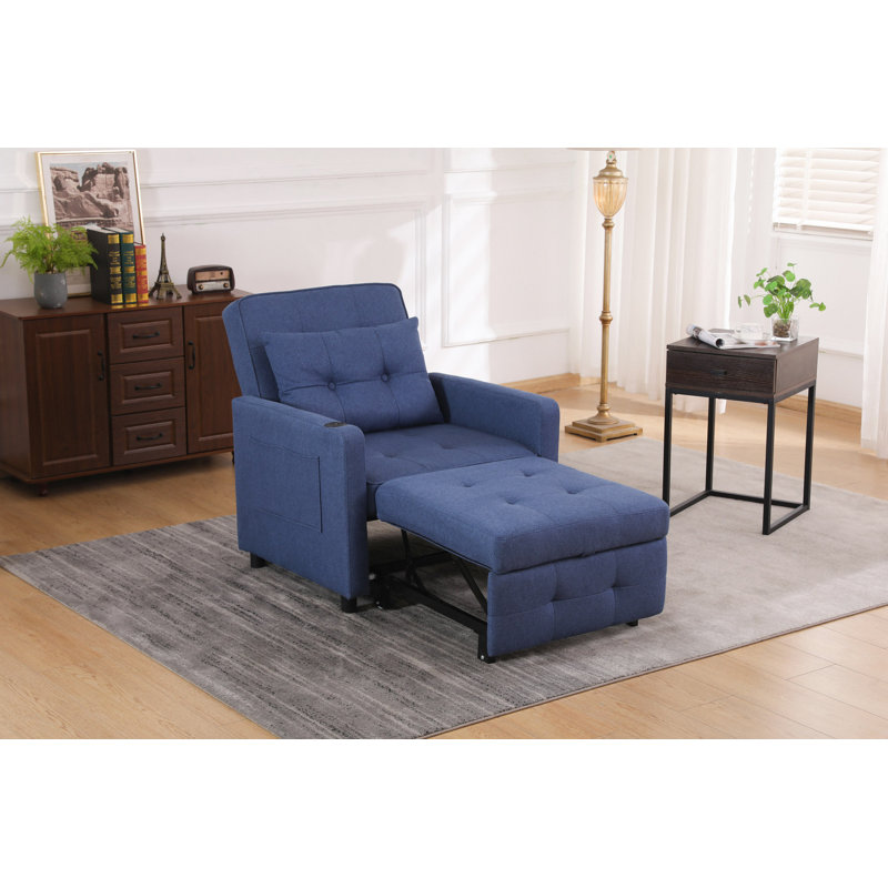 Canapé-lit convertible 3 en 1 Sleeper Chair, Bleu