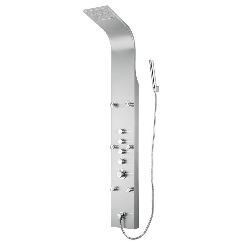 Panneau de douche en acier inoxydable 64,5 po Blue Ocean (SPS8879)