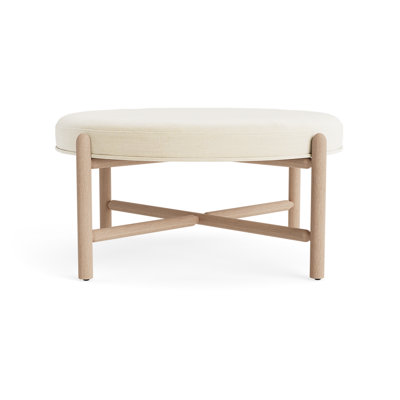 Vane 36" Linen Upholstered Ottoman