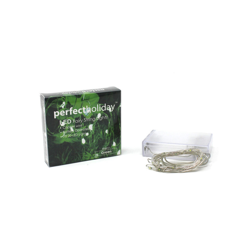 Lampe de chaîne 20 lumières del, Vert