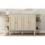 Armoire-lit style ferme en pin massif de style campagnard avec station de charge et 2 tablettes ouvertes pour le bureau à domicile ou une petite pièce, grand, crème Ceylan-1759666506