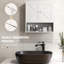 Armoire de salle de bain murale, blanche avec armoire d'organisation réglable - style et espace intérieur généreux