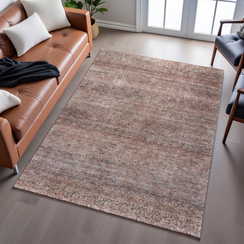 Premium Machine Washable Lyndhurst AMF1174 Stripes Rug, Rectangle 10 pi x 14 pi