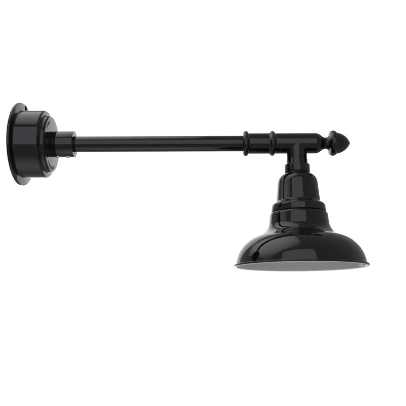 Idella LED Wall Light, Black, 9" H x 8" W x 25" D
