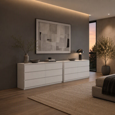 White 6-Drawer Dresser