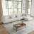 Seemab 5 - Piece Upholstered Sea Salt Gray Corduroy Modular Sectional with Pillow Back and Removable Ottoman-102376897