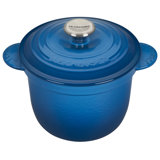 Le Creuset Enameled Cast Iron Rice Pot with Lid and Steamer Insert