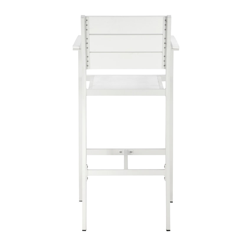Set Of 4 Arm Betty Bar Stools, White