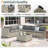 Outdoor Wicker 8-Piece Sectional Sofa Set With Comfortable Cushions-118130924