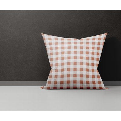 Plaid Cotton Reversible Throw Pillow