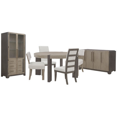 Table de salle à manger Inzillo avec 2 chaises Klismos et 2 vaisseliers