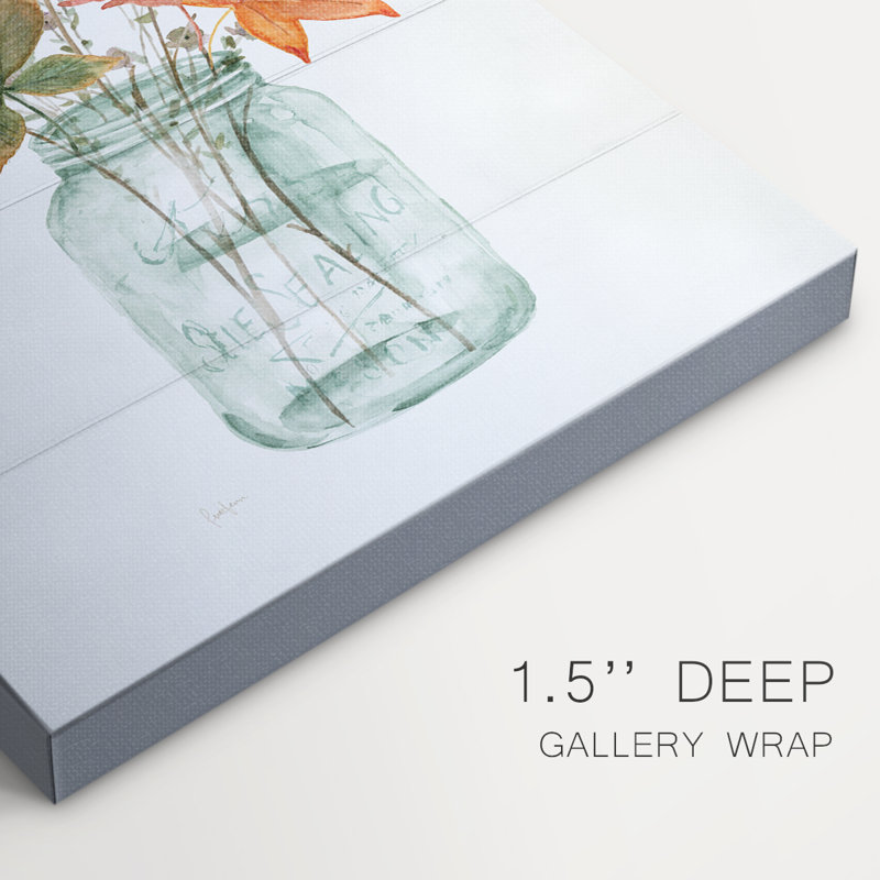 Harvest Home Leaves I-Premium Gallery Wrapped Canvas -Ready to Hang, 12" H x 16" W
