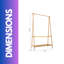 Anjola Bamboo Folding Open Wardrobe Garment Rail With Storage Shelf