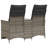 Vidaxl Reclining Garden Sofa Grey-116119956-116119960