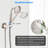 Adjustable Flow Rate Shower In Brushed Nickel With Body Jet And Included Diverter Valve Bathroom Faucet Flow, Spray-117432607