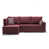100 % polyester rouge bordeaux est en rupture de stock