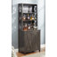 Armoire de bar à vin avec support pour verre à vin, armoire de bar Home Source Side