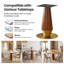 Pied de table carré en métal à un seul piédestal, hauteur 27,56 po (664-TL)