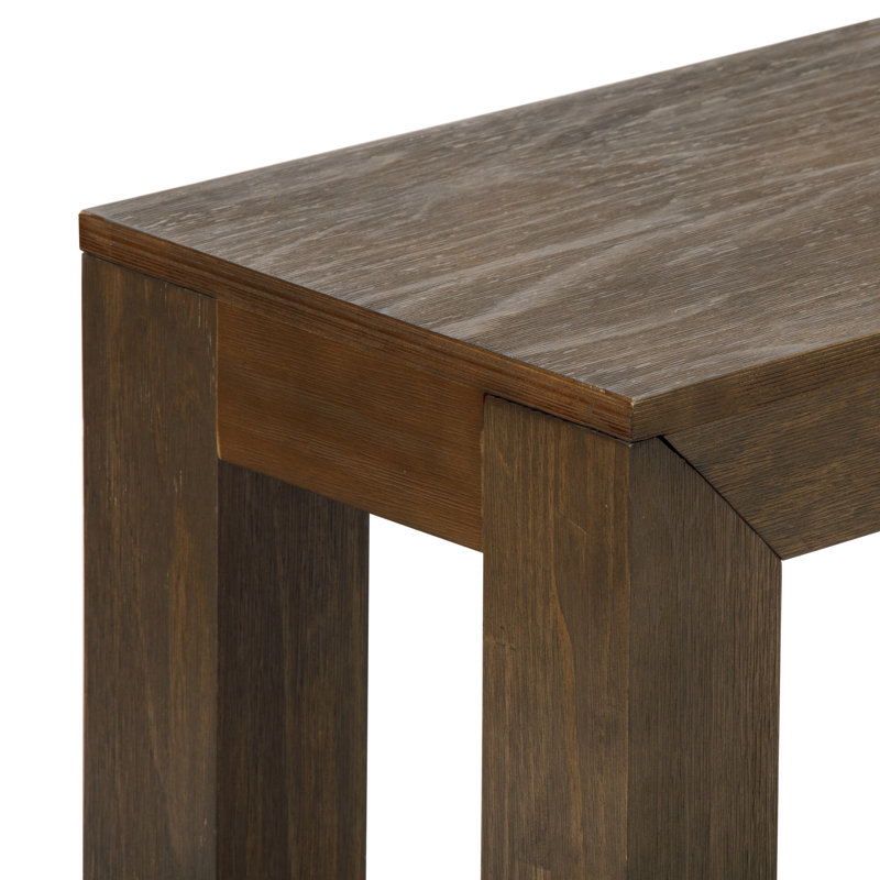 Linzy Modern Wood Bench, Walinut
