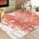 Washable Floral Print Traditional Medallion Area Rug Soft Low Pile Floor Carpet