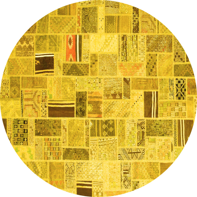 Performance Patchwork Indoor Rug, Round 3'