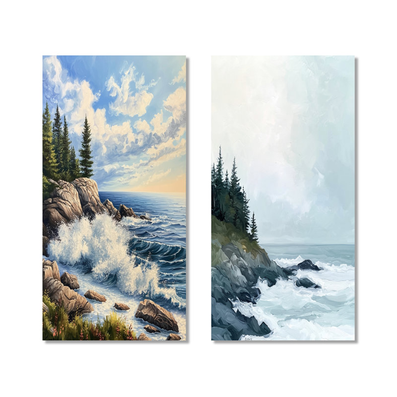 Coastal Serenity in Maine - Blue Maine, 40" H x 40" W